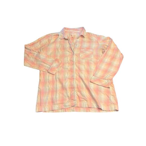 Victoria Secret Womens Pajamas Medium Pink Plaid Button Drawstring cute girly - Picture 2 of 6